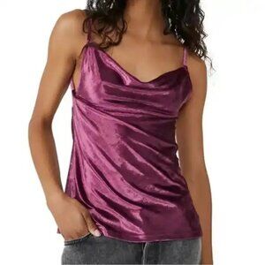 Free People All Night Velvet Tunic - Fig Jam (Purple)